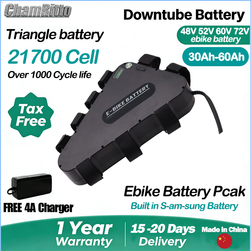 72V 50Ah 21700 Lithium Battery - Bateria de lítio 21700 para bicicleta