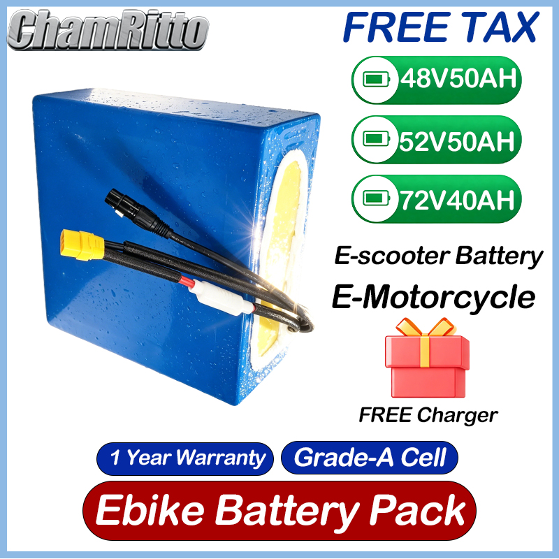 Bateria de lítio 21700 1500W p - 60V 50Ah Electric Scooter Battery avaliação e preço